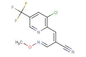 3-[3-chloro-5-(trifluoromethyl)-2-pyridinyl]-2-[(methoxyimino)methyl]acrylonitrile