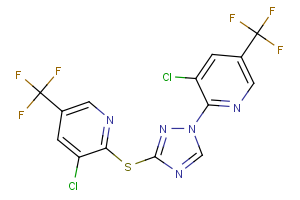 3-chloro-2-(3-{[3-chloro-5-(trifluoromethyl)-2-pyridinyl]sulfanyl}-1H-1,2,4-triazol-1-yl)-5-(trifluoromethyl)pyridine