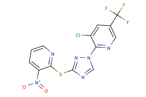 3-chloro-2-{3-[(3-nitro-2-pyridinyl)sulfanyl]-1H-1,2,4-triazol-1-yl}-5-(trifluoromethyl)pyridine