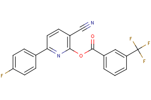 3-cyano-6-(4-fluorophenyl)-2-pyridinyl 3-(trifluoromethyl)benzenecarboxylate