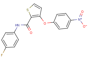 N-(4-fluorophenyl)-3-(4-nitrophenoxy)-2-thiophenecarboxamide