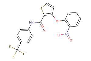 3-(2-nitrophenoxy)-N-[4-(trifluoromethyl)phenyl]-2-thiophenecarboxamide