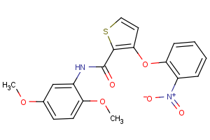 N-(2,5-dimethoxyphenyl)-3-(2-nitrophenoxy)-2-thiophenecarboxamide