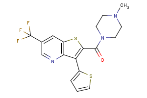 (4-methylpiperazino)[3-(2-thienyl)-6-(trifluoromethyl)thieno[3,2-b]pyridin-2-yl]methanone