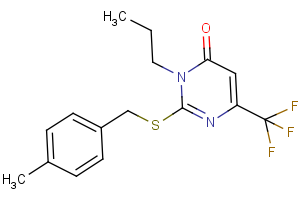 2-[(4-methylbenzyl)sulfanyl]-3-propyl-6-(trifluoromethyl)-4(3H)-pyrimidinone