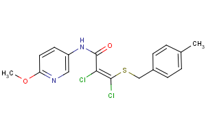 2,3-dichloro-N-(6-methoxy-3-pyridinyl)-3-[(4-methylbenzyl)sulfanyl]acrylamide
