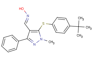 5-{[4-(tert-butyl)phenyl]sulfanyl}-1-methyl-3-phenyl-1H-pyrazole-4-carbaldehyde oxime