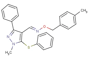 1-methyl-3-phenyl-5-(phenylsulfanyl)-1H-pyrazole-4-carbaldehyde O-(4-methylbenzyl)oxime