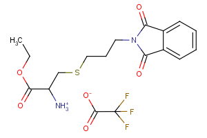 3-{[3-(1,3-dioxo-1,3-dihydro-2H-isoindol-2-yl)propyl]sulfanyl}-1-ethoxy-1-oxo-2-propanaminium 2,2,2-trifluoroacetate