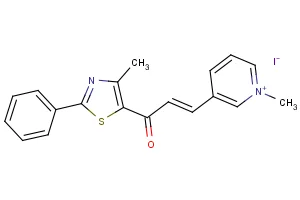 1-methyl-3-[(E)-3-(4-methyl-2-phenyl-1,3-thiazol-5-yl)-3-oxo-1-propenyl]pyridinium iodide