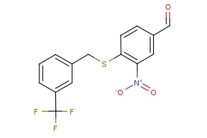 3-nitro-4-{[3-(trifluoromethyl)benzyl]sulfanyl}benzenecarbaldehyde