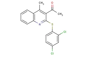 1-{2-[(2,4-dichlorophenyl)sulfanyl]-4-methyl-3-quinolinyl}-1-ethanone