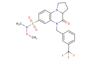 N-methoxy-N-methyl-4-oxo-5-[3-(trifluoromethyl)benzyl]-1,2,3,3a,4,5-hexahydropyrrolo[1,2-a]quinoxaline-7-sulfonamide