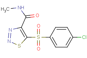 5-[(4-chlorophenyl)sulfonyl]-N-methyl-1,2,3-thiadiazole-4-carboxamide