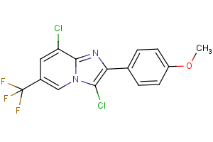 3,8-dichloro-2-(4-methoxyphenyl)-6-(trifluoromethyl)imidazo[1,2-a]pyridine