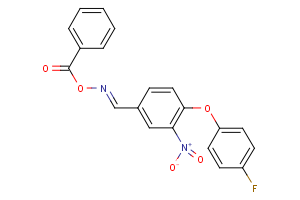 N-(benzoyloxy)-N-{[4-(4-fluorophenoxy)-3-nitrophenyl]methylene}amine