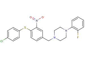 1-{4-[(4-chlorophenyl)sulfanyl]-3-nitrobenzyl}-4-(2-fluorophenyl)piperazine