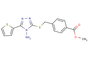methyl 4-({[4-amino-5-(2-thienyl)-4H-1,2,4-triazol-3-yl]sulfanyl}methyl)benzenecarboxylate