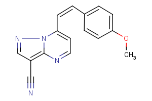 7-(4-methoxystyryl)pyrazolo[1,5-a]pyrimidine-3-carbonitrile