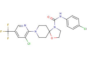N-(4-chlorophenyl)-8-[3-chloro-5-(trifluoromethyl)-2-pyridinyl]-1-oxa-4,8-diazaspiro[4.5]decane-4-carboxamide