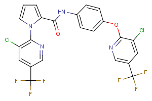 1-[3-chloro-5-(trifluoromethyl)-2-pyridinyl]-N-(4-{[3-chloro-5-(trifluoromethyl)-2-pyridinyl]oxy}phenyl)-1H-pyrrole-2-carboxamide