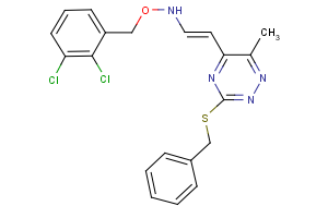 N-{2-[3-(benzylsulfanyl)-6-methyl-1,2,4-triazin-5-yl]vinyl}-O-(2,3-dichlorobenzyl)hydroxylamine