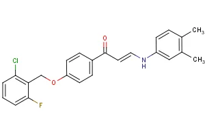 (E)-1-{4-[(2-chloro-6-fluorobenzyl)oxy]phenyl}-3-(3,4-dimethylanilino)-2-propen-1-one