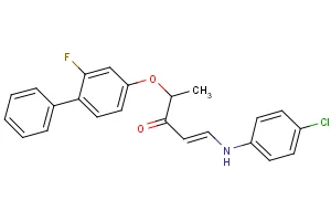 (E)-1-(4-chloroanilino)-4-[(2-fluoro[1,1'-biphenyl]-4-yl)oxy]-1-penten-3-one