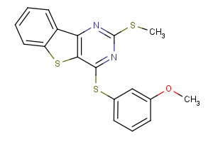 methyl 3-{[2-(methylsulfanyl)[1]benzothieno[3,2-d]pyrimidin-4-yl]sulfanyl}phenyl ether
