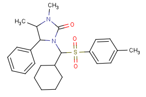 1-{cyclohexyl[(4-methylphenyl)sulfonyl]methyl}-3,4-dimethyl-5-phenyltetrahydro-2H-imidazol-2-one