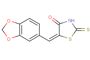 5-[(E)-1,3-benzodioxol-5-ylmethylidene]-2-thioxo-1,3-thiazolan-4-one