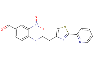 3-nitro-4-({2-[2-(2-pyridinyl)-1,3-thiazol-4-yl]ethyl}amino)benzenecarbaldehyde