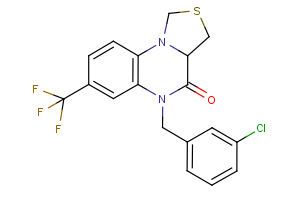 5-(3-chlorobenzyl)-7-(trifluoromethyl)-3,3a-dihydro[1,3]thiazolo[3,4-a]quinoxalin-4(5H)-one