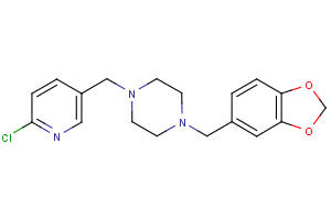 1-(1,3-benzodioxol-5-ylmethyl)-4-[(6-chloro-3-pyridinyl)methyl]piperazine
