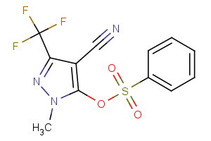 4-cyano-1-methyl-3-(trifluoromethyl)-1H-pyrazol-5-yl benzenesulfonate