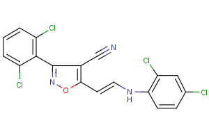 5-[2-(2,4-dichloroanilino)vinyl]-3-(2,6-dichlorophenyl)-4-isoxazolecarbonitrile