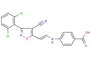 4-({2-[4-cyano-3-(2,6-dichlorophenyl)-5-isoxazolyl]vinyl}amino)benzenecarboxylic acid
