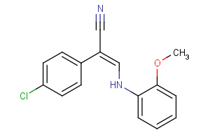 2-(4-chlorophenyl)-3-(2-methoxyanilino)acrylonitrile