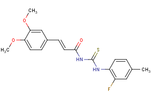 N-[3-(3,4-dimethoxyphenyl)acryloyl]-N’-(2-fluoro-4-methylphenyl)thiourea