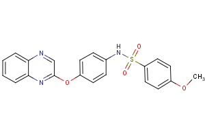 4-methoxy-N-[4-(2-quinoxalinyloxy)phenyl]benzenesulfonamide