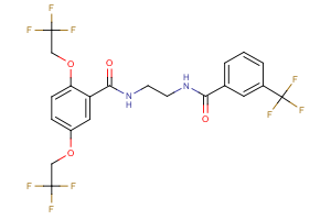 2,5-bis(2,2,2-trifluoroethoxy)-N-(2-{[3-(trifluoromethyl)benzoyl]amino}ethyl)benzenecarboxamide