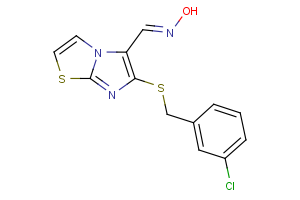 6-[(3-chlorobenzyl)sulfanyl]imidazo[2,1-b][1,3]thiazole-5-carbaldehyde oxime