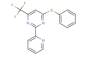 4-(phenylsulfanyl)-2-(2-pyridinyl)-6-(trifluoromethyl)pyrimidine