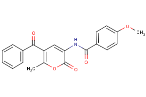 N-(5-benzoyl-6-methyl-2-oxo-2H-pyran-3-yl)-4-methoxybenzenecarboxamide