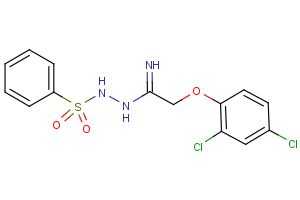 N’-[2-(2,4-dichlorophenoxy)ethanimidoyl]benzenesulfonohydrazide