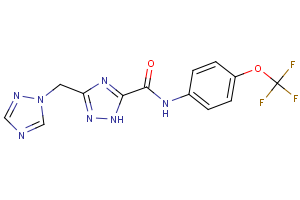 3-(1H-1,2,4-triazol-1-ylmethyl)-N-[4-(trifluoromethoxy)phenyl]-1H-1,2,4-triazole-5-carboxamide