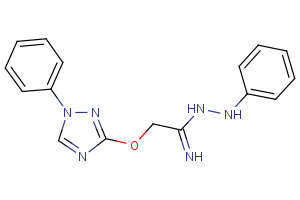 N’-phenyl-2-[(1-phenyl-1H-1,2,4-triazol-3-yl)oxy]ethanimidohydrazide