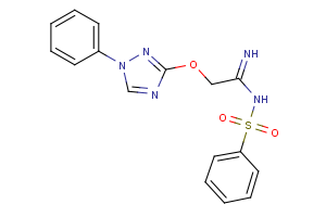 N-{2-[(1-phenyl-1H-1,2,4-triazol-3-yl)oxy]ethanimidoyl}benzenesulfonamide