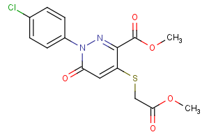 methyl 1-(4-chlorophenyl)-4-[(2-methoxy-2-oxoethyl)sulfanyl]-6-oxo-1,6-dihydro-3-pyridazinecarboxylate