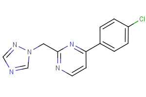 4-(4-chlorophenyl)-2-(1H-1,2,4-triazol-1-ylmethyl)pyrimidine